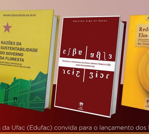 Universidade Federal do Acre lança 3 livros nesta terça-feira
