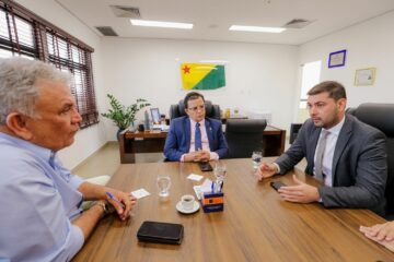 Gonzaga e Nicolau recebem Petecão e pedem ajuda para construção da nova Aleac