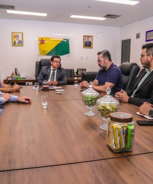 Em reunião com Alan Rick e Brandão, presidente da Aleac debate construção de parque tecnológico no Acre