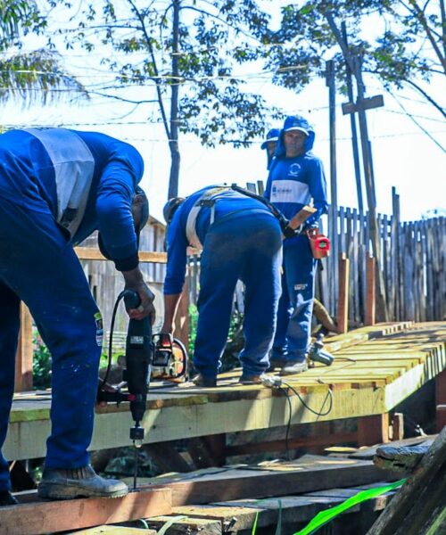 Prefeitura de Rio Branco inicia construção de nova ponte e limpeza de córrego no Ouricuri