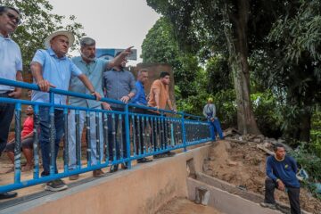 Prefeito de Rio Branco visita obras da passarela do bairro Ayrton Sena e promete entrega para fevereiro