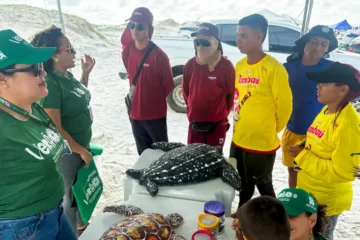 Educação ambiental reforça proteção de tartarugas marinhas na Praia do Atalaia, no Pará