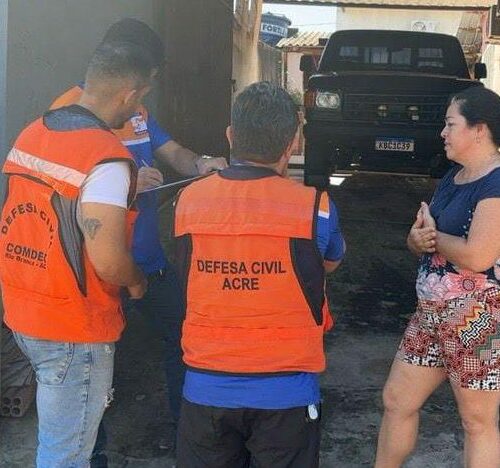 Defesa Civil de Rio Branco intensifica vistorias técnicas em áreas de risco