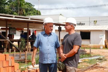 Prefeito e senador vistoriam avanço das obras do novo mercado e do elevado em Rio Branco