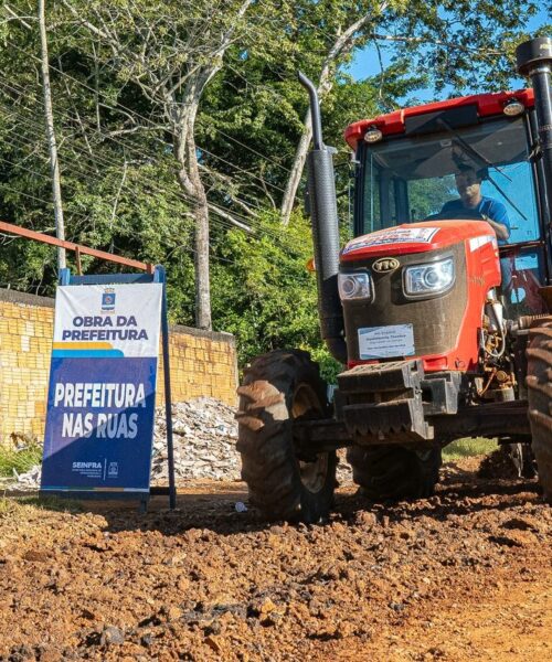 Prefeito de Rio Branco acompanha obras de recuperação viária no Ramal das Cooperativas