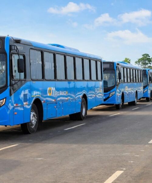 Rio Branco recebe 60 ônibus zero-quilômetro e terá tarifa gratuita por 10 dias