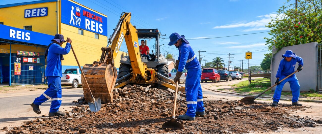 Prefeitura de Rio Branco intensifica operação tapa-buracos no Montanhês e amplia recuperação de vias da capital