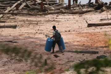 Seca no Amazonas deixa famílias sem acesso adequado à água e provoca mortandade de peixes em comunidade ribeirinha
